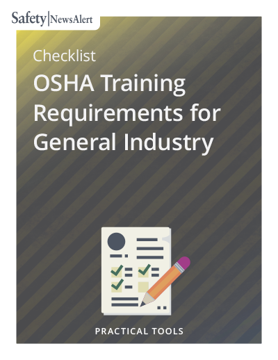 Checklist - OSHA Training Requirements For General Industry | Safety ...